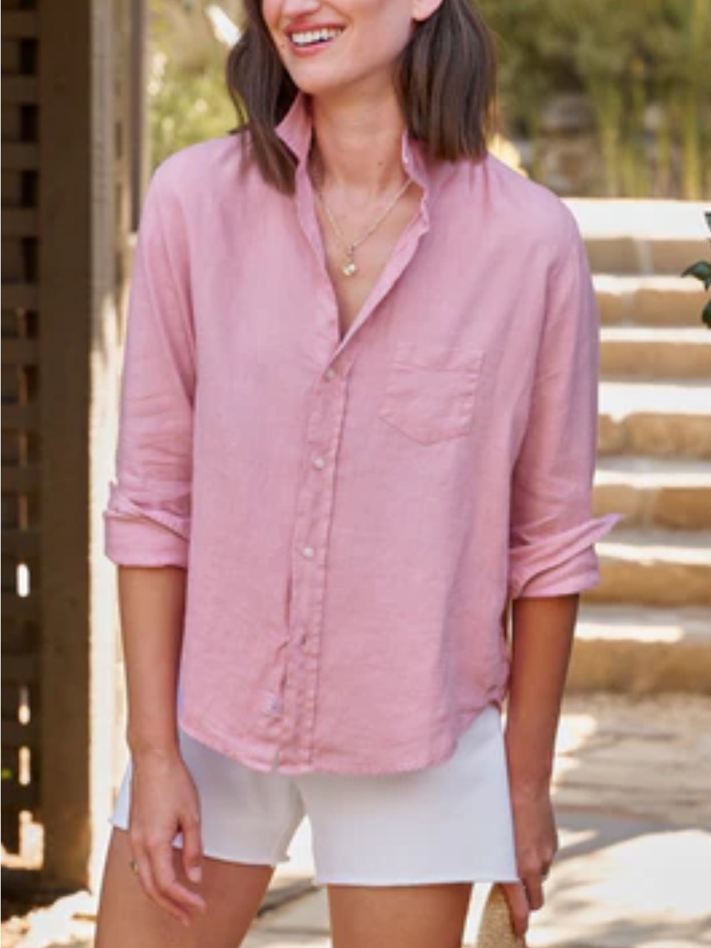 Frank and Eileen washed linen Eileen shirt - M